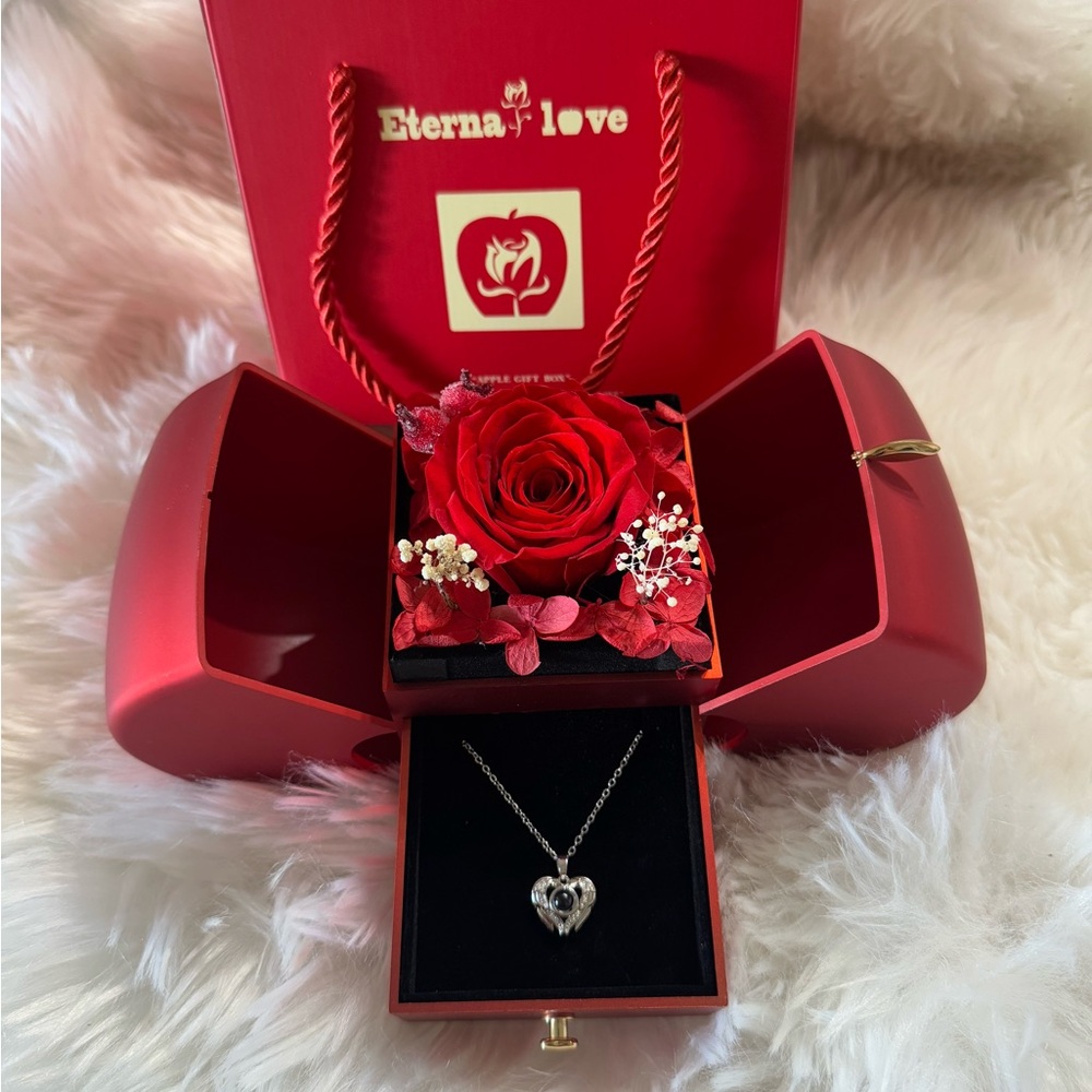 Eterna Silver Heart Pendant Necklace